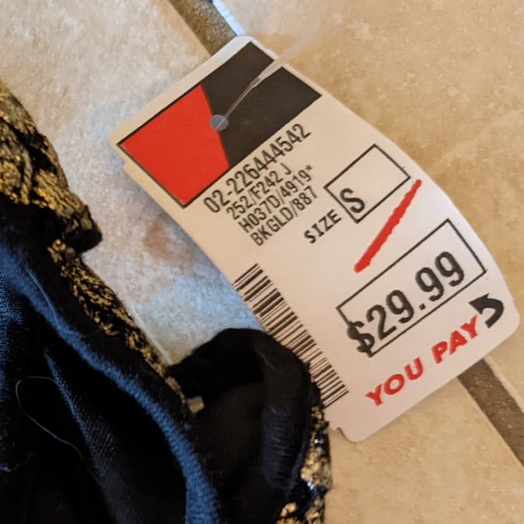 Gold & Black Short Dress - Picture 4 of 11